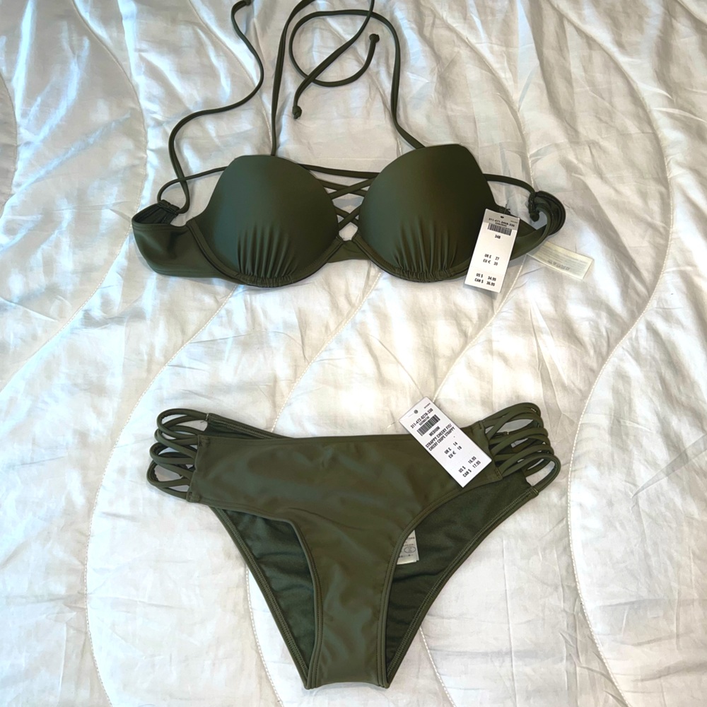 Hollister Olive Green Bikini NWT